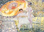 Frieseke, Frederick Carl The Garden Parasol oil painting reproduction